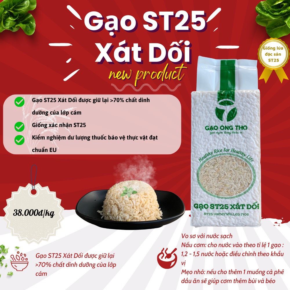 Gạo Ông Thọ - ST25 Xát Dối