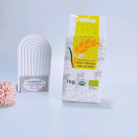 Gạo hữu cơ HASA BIO, Gạo Trắng ST25 thơm ngon 1kg Goodbabyvn