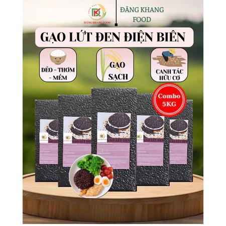Combo 5kg Gạo Lứt Đen Điện Biên - Túi Hút Chân Không