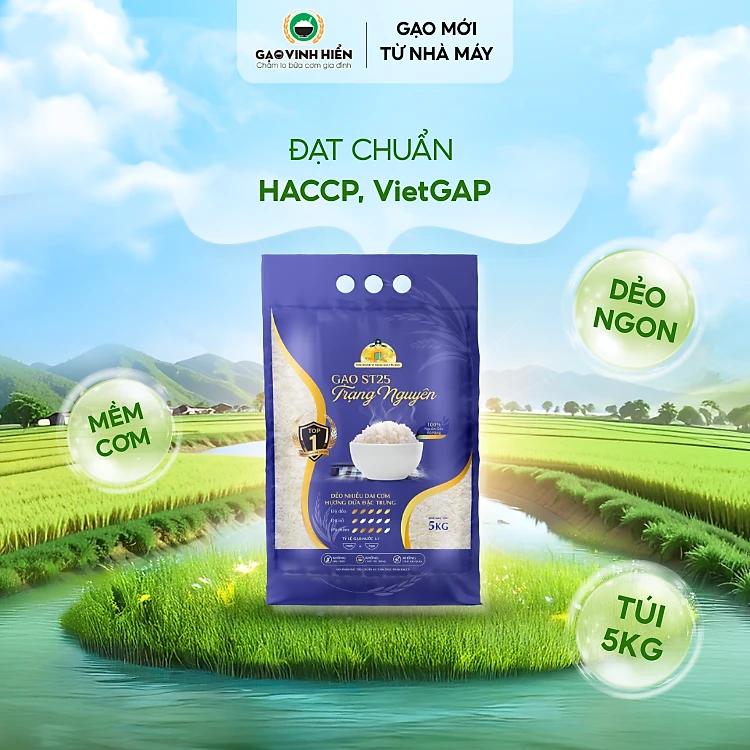 Gạo Đặc Sản ST25 Trạng Nguyên – Dẻo nhiều, dai cơm, thơm dứa - Chuẩn HACCP, VietGAP