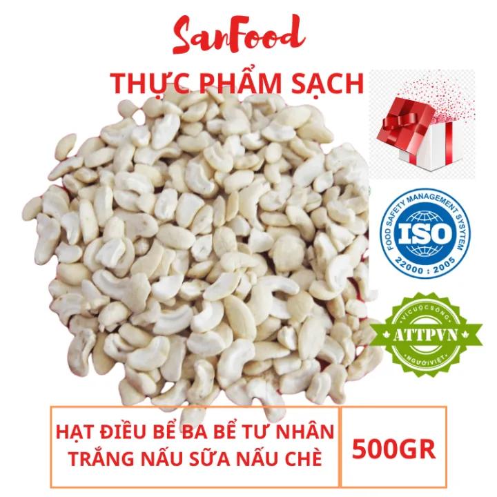 1kg Nhân Hạt Điều Sống Bể 3 Bể 4 Dùng Làm Sữa Hạt SANFOOD