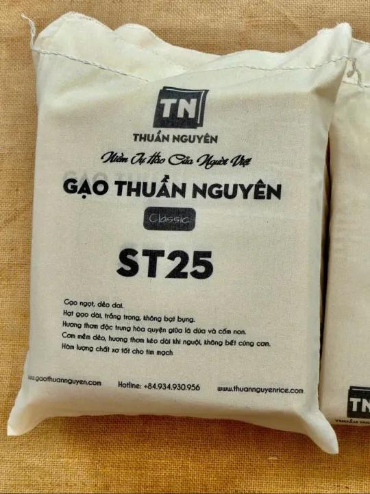 10Kg Gạo ST25 Vuông Tôm - gạo lúa mới, cơm thơm gạo dẻo ngon cơm, hậu ngọt vị đậm đà