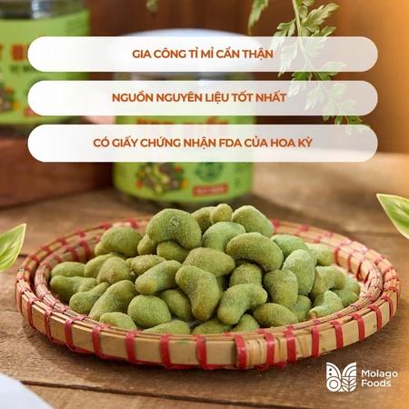 Hạt điều tẩm vị MoLaGo Foods tỏi ớt phô mai trứng muối wasabi sữa dừa cà phê tomyum hạt điều rang sấy Bình Phước