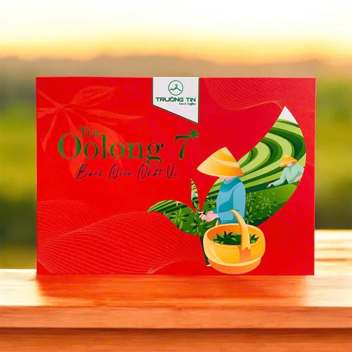 Trường Tín Trà Oolong 7 Sao Hộp 400g, Hộp Quà Biếu Bách Niên Nhất Vị Ô Long Cao Cấp