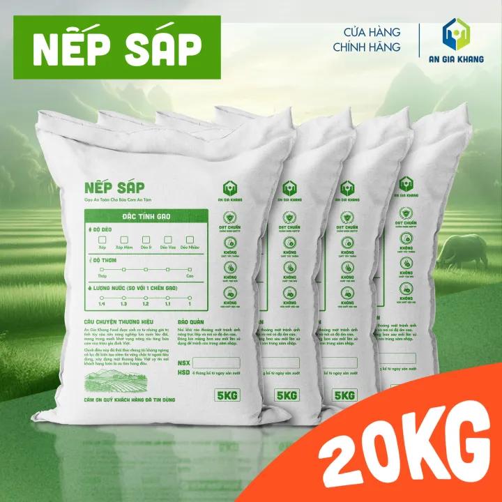 [Túi 20KG] Gạo Nếp Sáp AGKF (An Gia Khang Food) - Thơm Ngon Dẻo Mềm