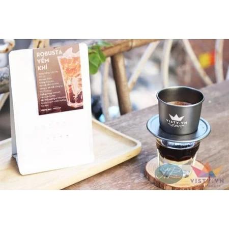 Cà phê rang xay Fine Robusta Lâm Hà Lâm Đồng Visty sơ chế yếm khí khô mùa vụ 2025 dành cho pha phin, pha máy