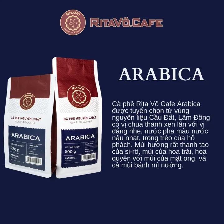 Cà phê hạt rang Rita Võ Cafe Arabica 500g
