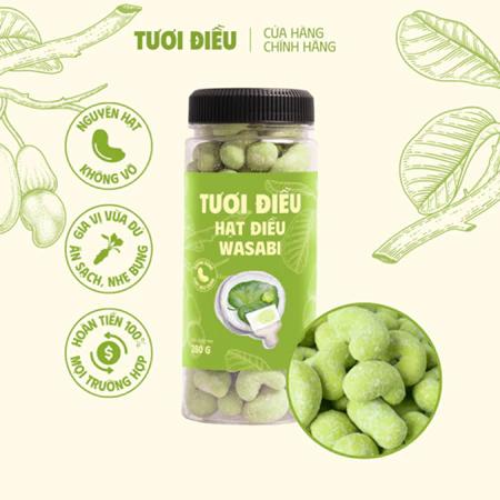 Hạt điều wasabi Tươi Điều 280g (cay nồng độc đáo)