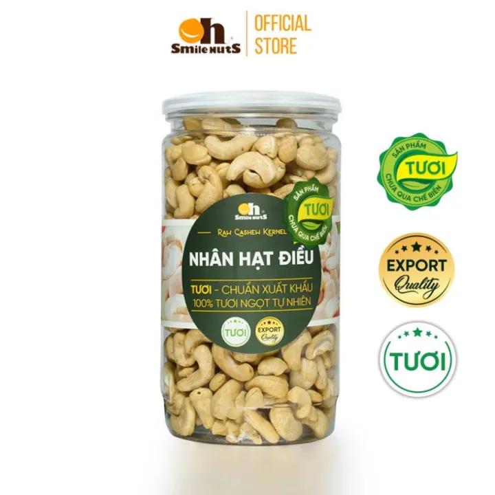 Nhân Hạt Điều Sống Nguyên Hạt Dùng Làm Sữa Hạt Smilenuts - Hộp 500gr
