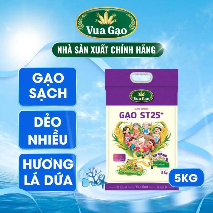 Gạo ST25+ Vua Gạo Túi 5kg - Chính Hãng Gạo Thơm Ngon Dẻo Nhiều