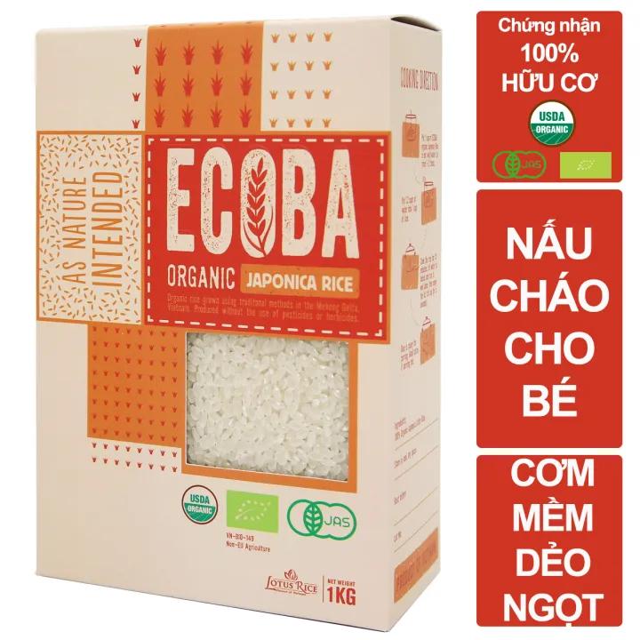 Gạo Nhật nấu cháo cho bé 100% hữu cơ - ECOBA Sakura 1kg