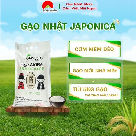 Gạo Nhật Bản Akira Rice 5kg - Dẻo Mềm, Có Vị Ngọt Tự Nhiên - Nấu Cơm Ăn Và Cuộn Sushi