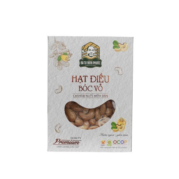 Hạt điều rang muối – Hạt điều bóc vỏ hộp giấy cao cấp 255g (Net Wt 250g)