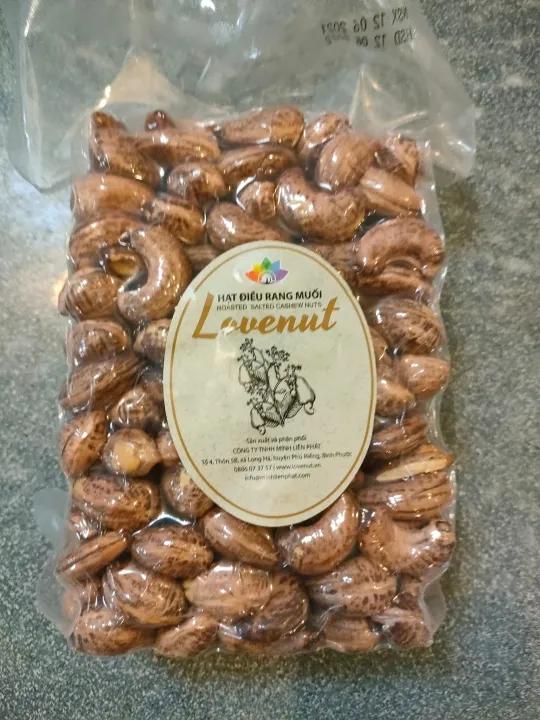 Hạt Điều Rang Muối Hút Chân Không Loại A Nguyên Hạt Vỏ Lụa 500G