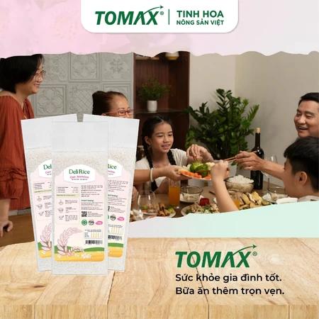 Combo 3 túi Gạo Deli Rice Jasmine thơm dẻo mềm 1kg Tomax