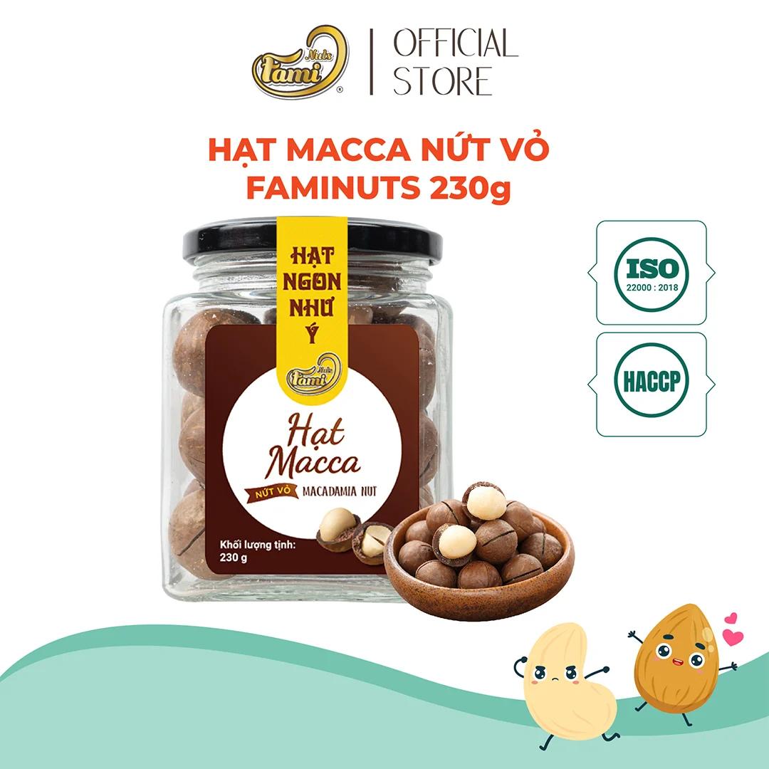 Hạt Macca Faminuts Hũ Thủy Tinh 230g