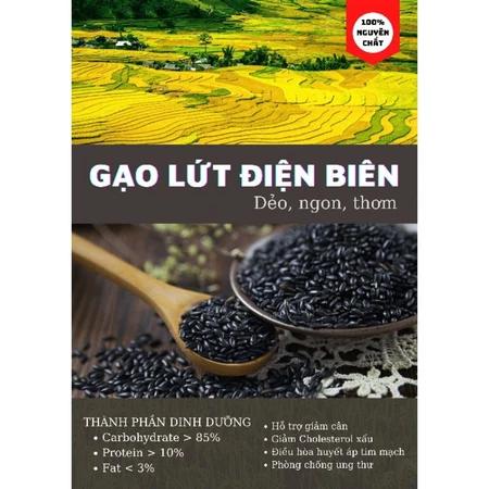 sỉ 10kg gạo lứt dẻo đen Điện Biên date mới