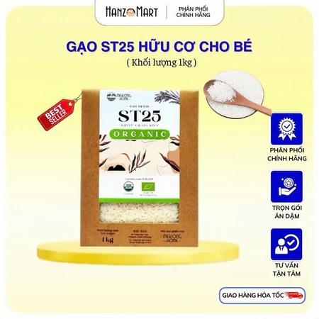 Gạo hữu cơ Hoa Sữa st25 MeKong chế biến ăn dặm cho bé - hanzomart