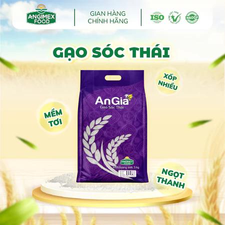 Gạo Sóc Thái An Gia Angimex Tơi Xốp Hạt Hậu Vị Ngọt Thanh – 5KG