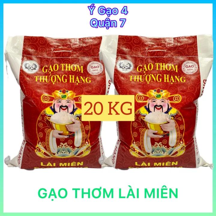 Gạo Thơm Thái Lài Miên 20Kg - Bao gồm 2 túi loại 10Kg - Gạo thuộc dòng dẻo vừa giống lúa của campuchia - Hạt gạo trắng bóng, ít bạc bụng, mùi thơm nhẹ
