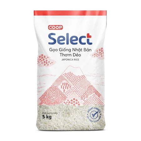 Gạo giống Nhật, Thơm ST21, Đài Thơm 8, Jasmine, Nàng Hoa Coop Select 5 kg (Gn)