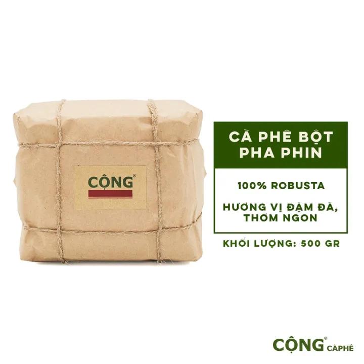 Cà Phê Bột Rang Xay 100% Robusta Hương Vị Đậm Đà Thơm Ngon 500Gr, 250Gr Cộng Cà Phê