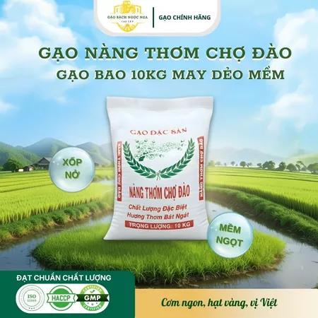 Gạo Nàng Thơm Chuẩn Chính Hãng, Gạo Bao 10kg Vị Ngọt Đậm Gạo Hạt Dài Dễ Ăn Gạo Sạch Ngọc Nga