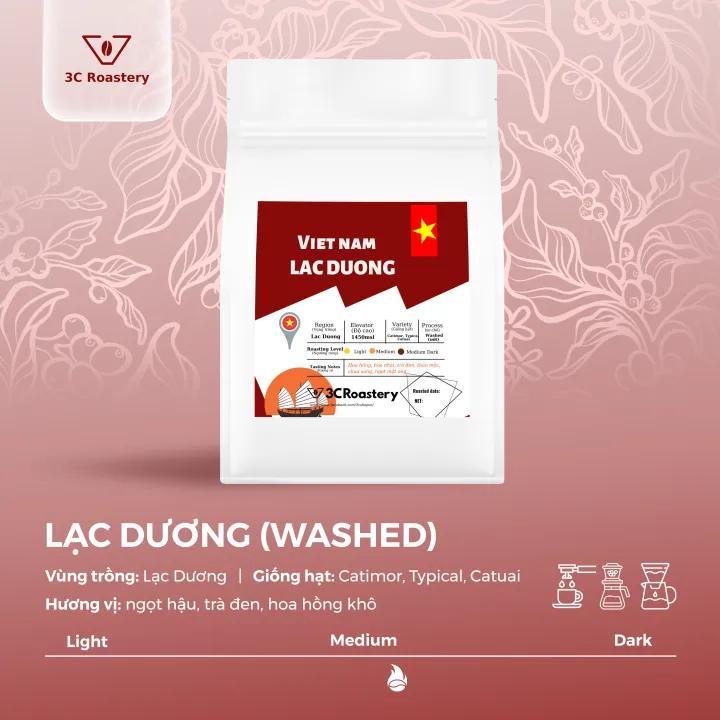 Cà phê Arabica Lạc Dương 3C ROASTERY - sơ chế ướt - Lâm Đồng - phù hợp pha espresso, pourover