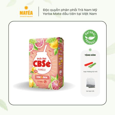 Trà Yerba Mate CBSe Vị Bưởi Hồng 500gr Pomelo Trà Nam Mỹ