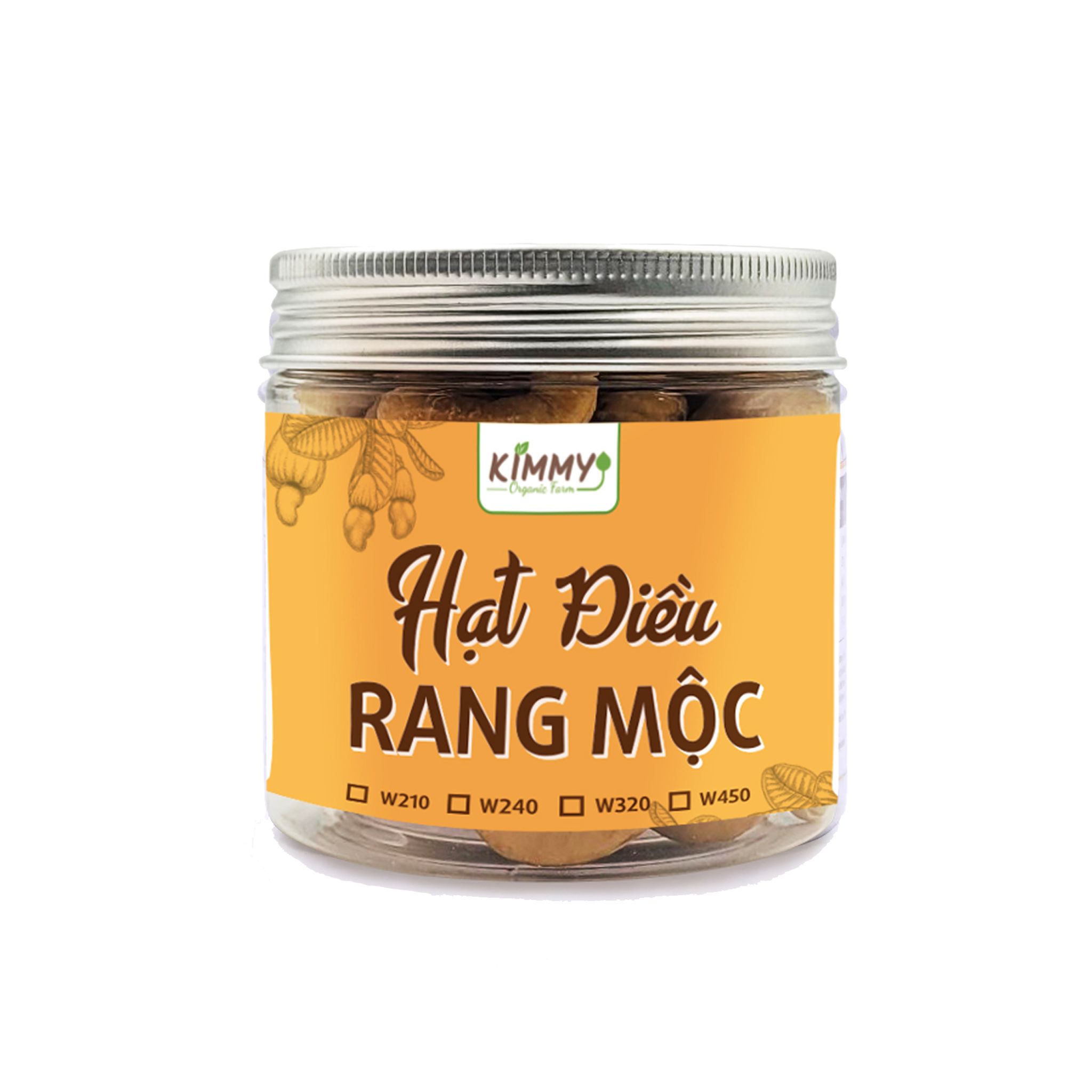 Hạt Điều Rang Mộc 250G Loại Hạt Điều Tách Vỏ W240 Hũ Nhựa PET