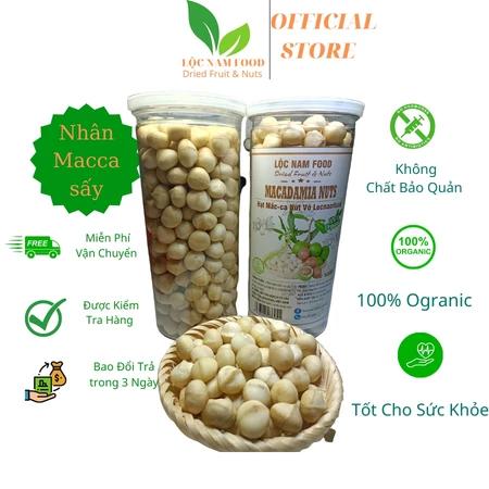Nhân macca,macca nhân tách sẵn,hạt macca tách nhân sấy chín nhà làm thủ công không dùng cưa máy hủ pét 550g