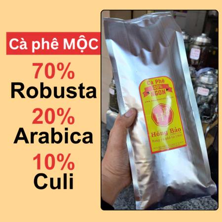 1 Kg Cà phê giá Sỉ, có Hóa Đơn - 70% Robusta Đắk Lắk, 20% Arabica Cầu Đất, 10% Culi Mộc - Hồng Bảo