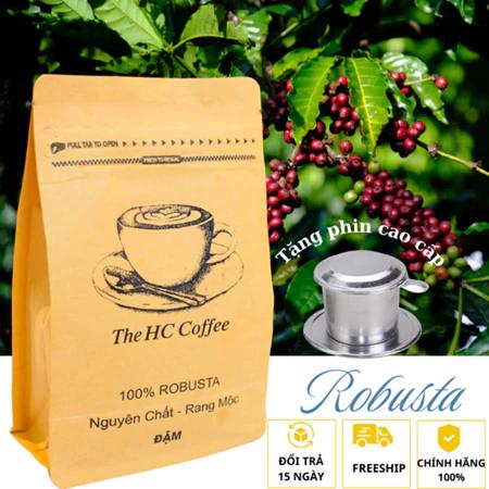 Cà Phê Robusta Đắk Lắk Rang Mộc – Hạt Rang Pha Máy – Đậm Đà – Nguyên Chất 100%, 1000 gram