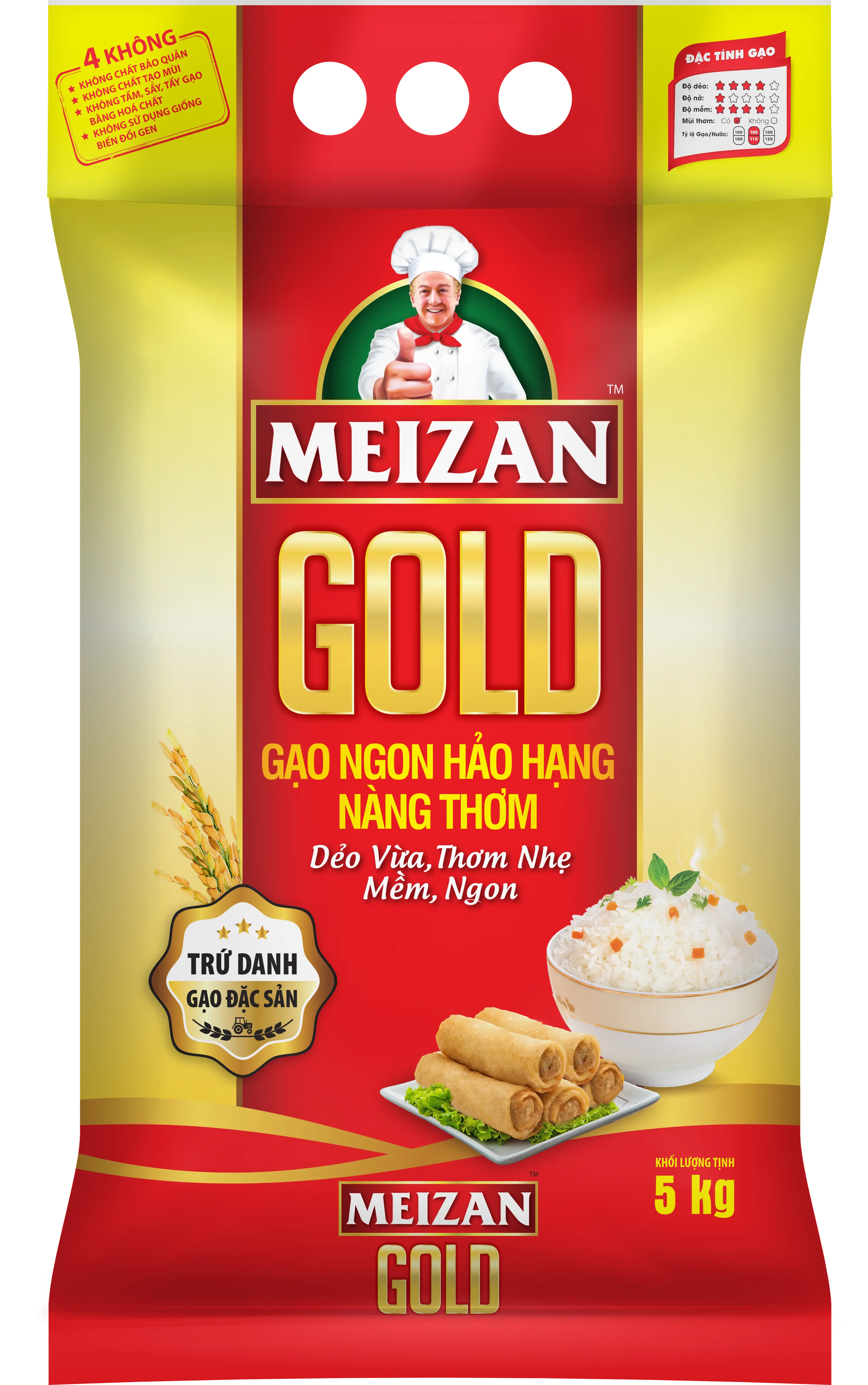 Gạo ngon hảo hạng Nàng Thơm Meizan Gold