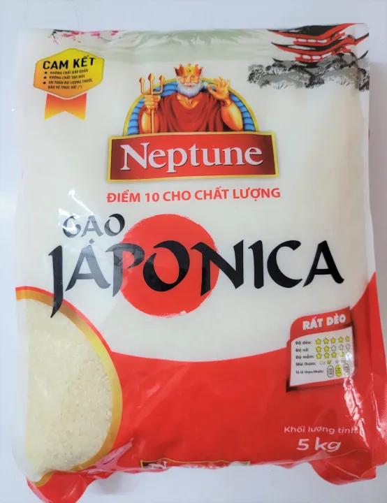 [Túi 5Kg] GẠO DẺO (làm cơm sushi) JAPONICA (giống Nhật Bản) NEPTUNE Japonica Rice