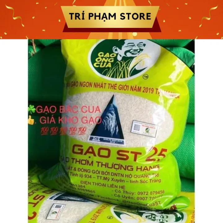 Gạo ST25 (Dẻo mềm,Ngọt cơm,Thơm nhiều).Bao 5kg.