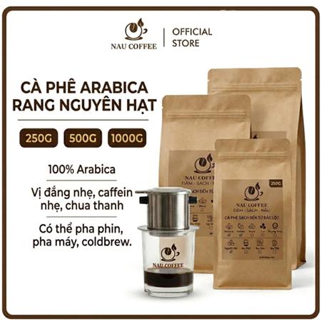 Cà phê ARABICA Cầu Đất nguyên chất Nguyên Hạt rang mộc đắng nhẹ chua thanh pha Cold Brew, Máy, Pour Over - Nau Coffee