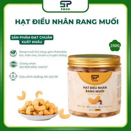 Hạt Điều nhân Rang Muối Nguyên Hạt Cao Cấp STP FOOD 250G, Không Vỏ Lụa, Ăn Vặt Healthy 100% Tự Nhiên