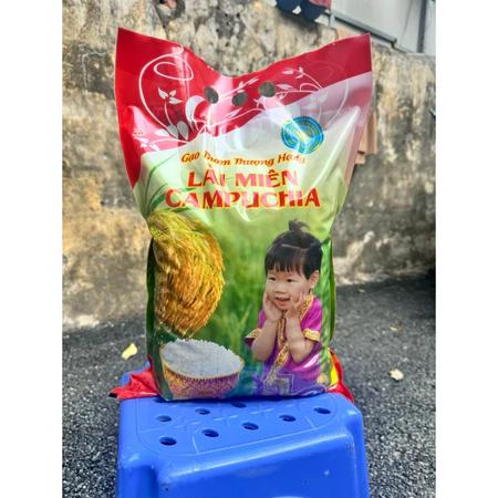 Gạo Lài Miên - Campuchia - Túi 5kg. Thơm Nhiều, dẻo và Ngọt đậm