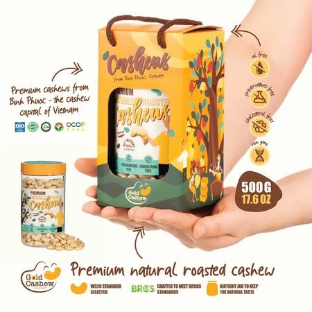 HẠT ĐIỀU NHÂN TRẮNG RANG TỰ NHIÊN HỘP 500G