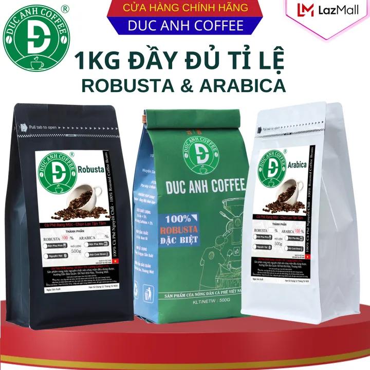 1kg cà phê rang mộc DUC ANH COFFEE tất cả các tùy chọn robusta và arabica