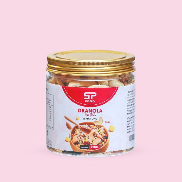 250g Granola Nhiều Hạt Điều Vị Mật Ong By STP FOOD