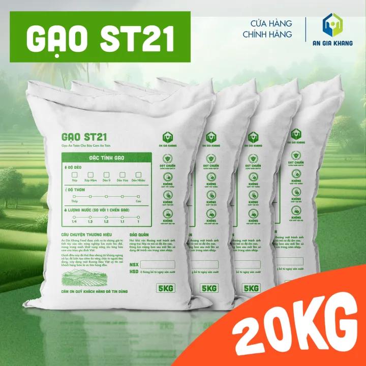 [Túi 20KG] Gạo ST21 AGKF (An Gia Khang Food) - Mùi Vị Thơm Ngon