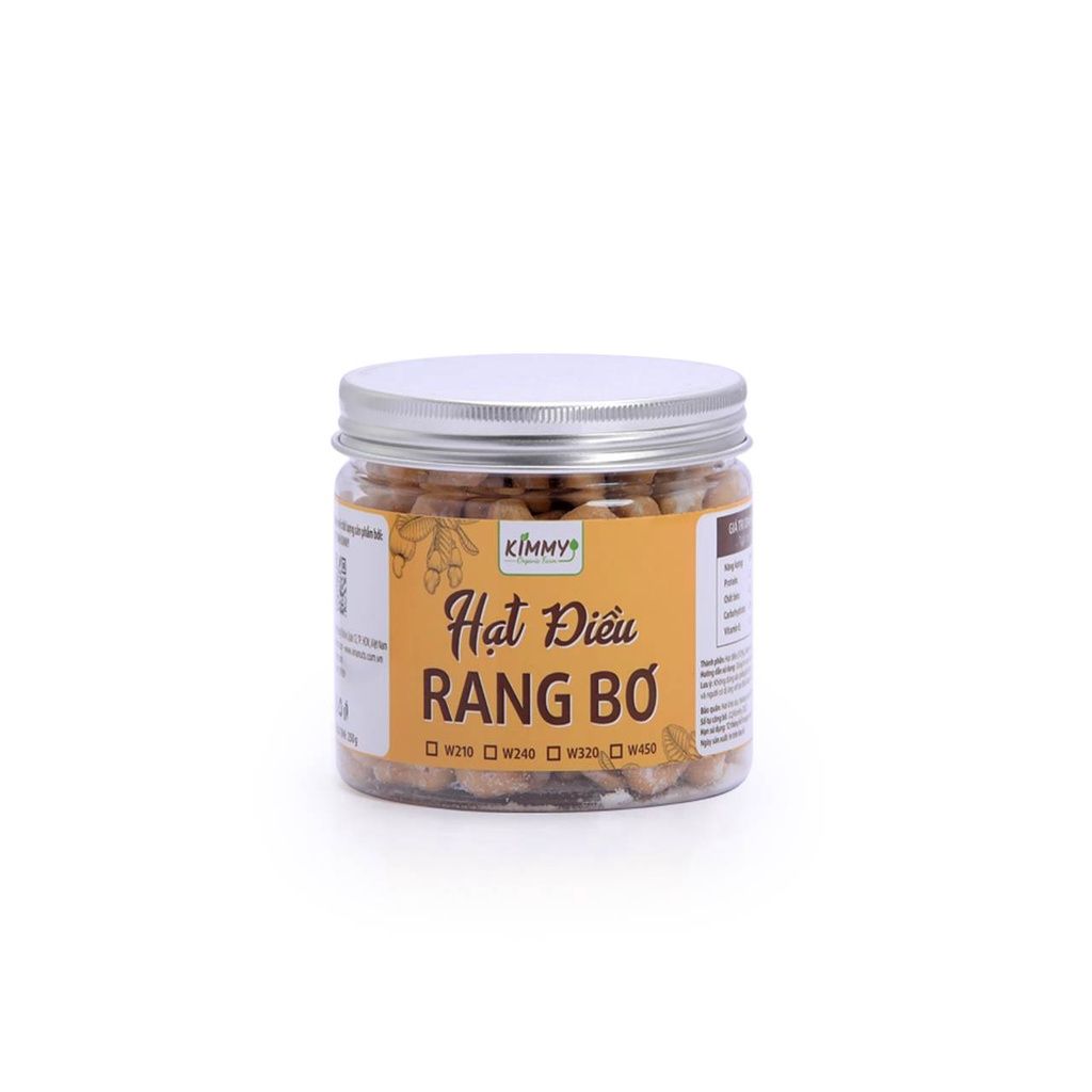 Hạt Điều Rang Bơ 100G Nguyên Hạt W240 Hũ Nhựa PET Tròn