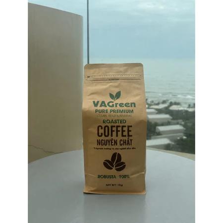 Cà Phê Robusta 100% Nguyên Hạt (1kg) VaGreen Nguyên Chất – Đậm Vị