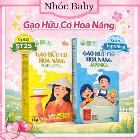 [Hoa Nắng] Gạo ST25 Và Gạo Japonica Hữu Cơ 1kg
