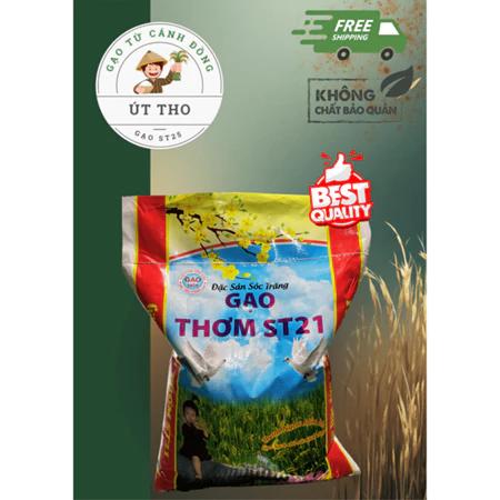 Gạo ST21 - CƠM DẺO, THƠM , NGON - Gạo trực tiếp từ cánh đồng, giá tốt, đảm bảo chất lượng 100%