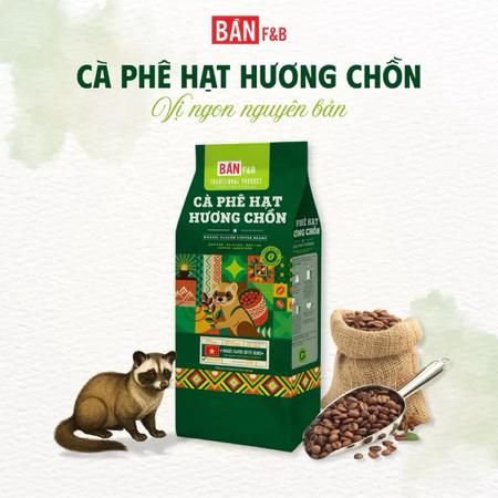 Cà Phê Hạt Hương Chồn Robusta – Rang Nguyên Hạt – Hương Chồn Tổng Hợp – Đậm Mạnh, Thơm Lâu, Pha Phin Chuẩn Gu (500g)