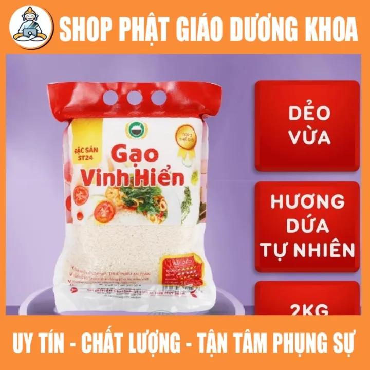 Gạo ST24 Vinh Hiển 2kg - Dẻo thơm nhiều, mềm, ngon cơm