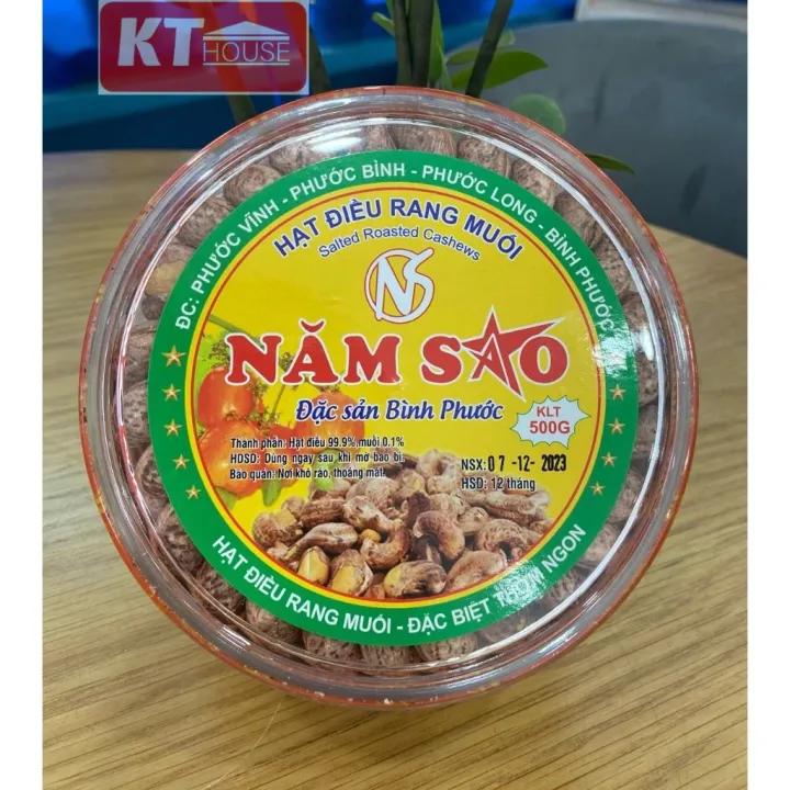Hạt điều rang muối xếp hoa 500g